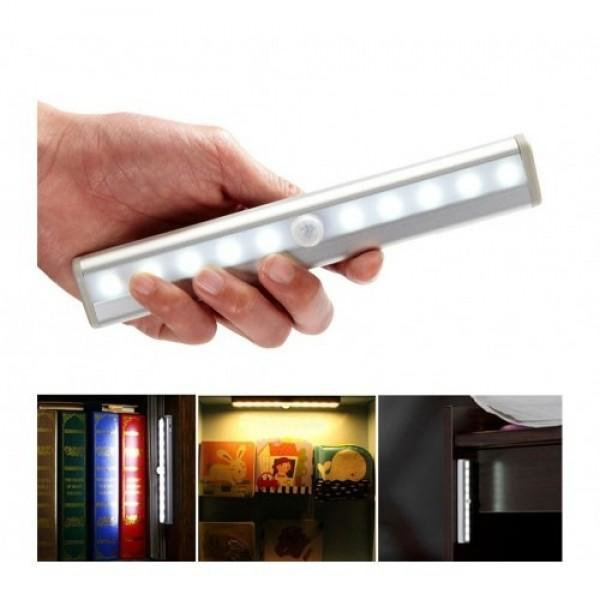 LED-lampa med Rörelsesensor - Självhäftande - 19x3 cm White