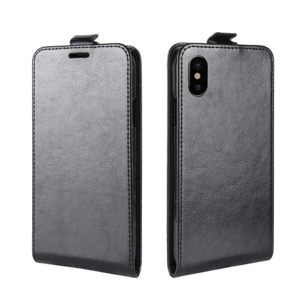 iPhone X/XS - Flipfodral m. Kortfack - Svart Black