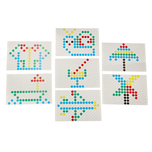 Magnetisk montessoribräda prickar gula