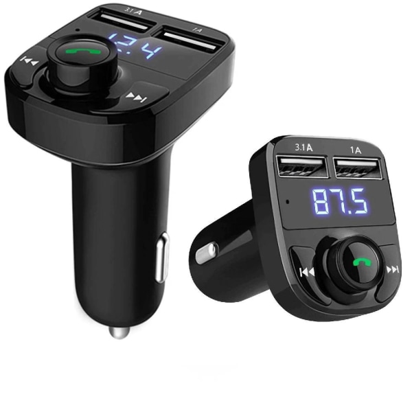 Bluetooth FM-sender & Billader - USB-lader Black