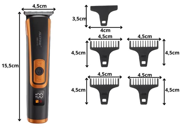 Skäggtrimmer hårklippare USB med tillbehör