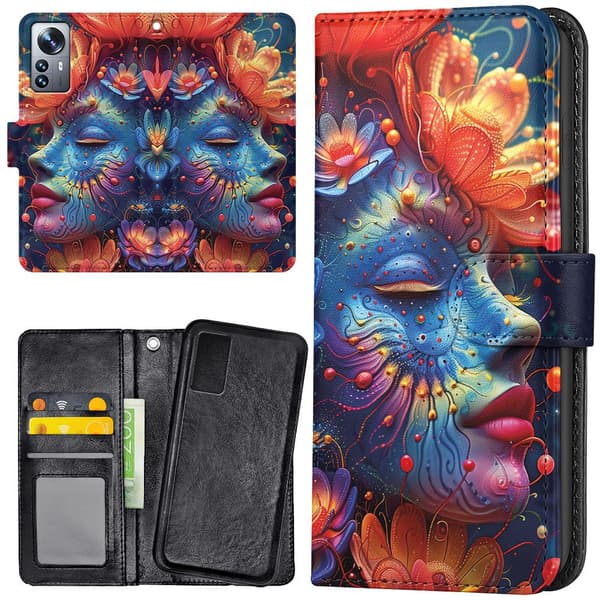 Xiaomi 12 Pro - Plånboksfodral/Skal Psychedelic