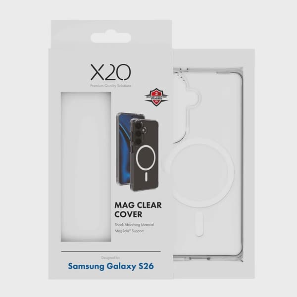 X2O Mag Clear Skal Samsung Galaxy S26 Klar