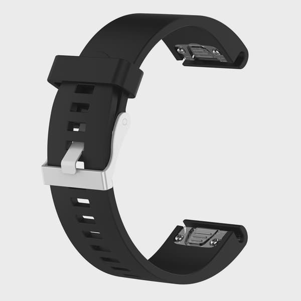 FIXED Silikonrem för Garmin QuickFit 20 mm Svart