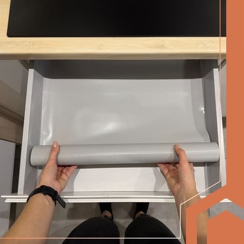 Halkfri Lådmatta - 500x50cm Grå - 5-Pack