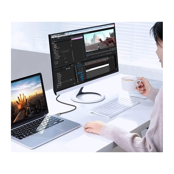 USB-C till DisplayPort 1.4 kabel 1.8m – Upp till 8k