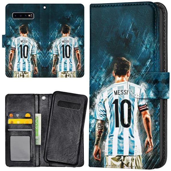 Samsung Galaxy S10 Plus - Lommebok Deksel Messi