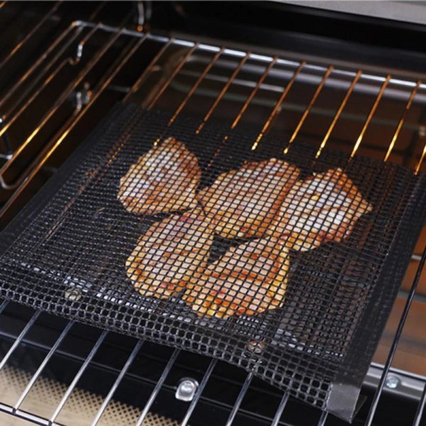 2-Pak Grillpose / Netposer til Grillning -Forskellige størrelser Black
