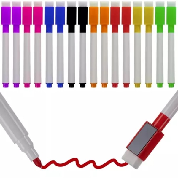 16-Kpl - Valkotaulutussit - Valkotaulukynä Multicolor