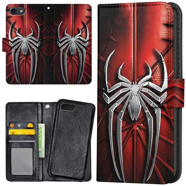 iPhone 7/8/SE - Plånboksfodral/Skal Spiderman