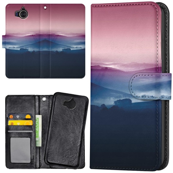 Huawei Y6 (2017) - Mobilcover/Etui Cover Farverige Dale