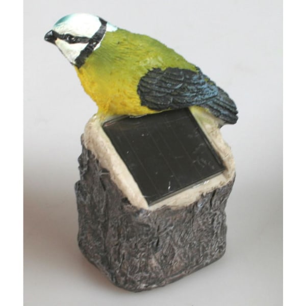 2-Pak solcelledrevet fugl med lampe - Fuglesang / Fuglesang Multicolor