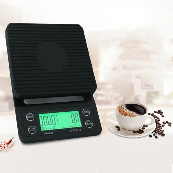 Digital vægt / køkkenvægt - 0,1 g-5 kg Black