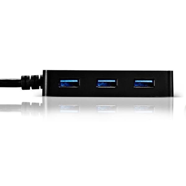 USB 3.0-Hubb med 4-Portar - Svart Black