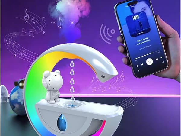 Luftfuktare med högtalare - Bluetooth och LED