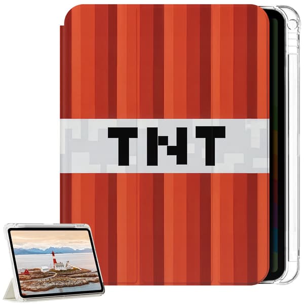 Cover til iPad 10th gen / iPad (A16) - A14/A16 - 2022/2025 - 10.9"/11" - Minecraft TNT