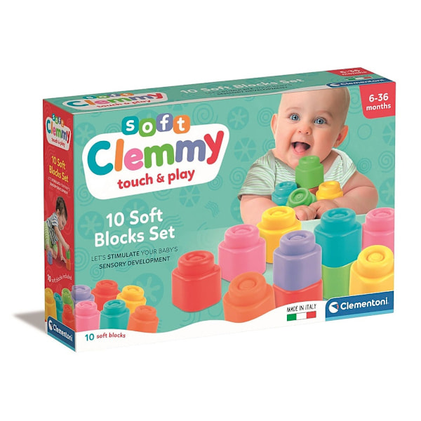 Clementoni Clemmy 10-delars mjuka byggklossar i färg