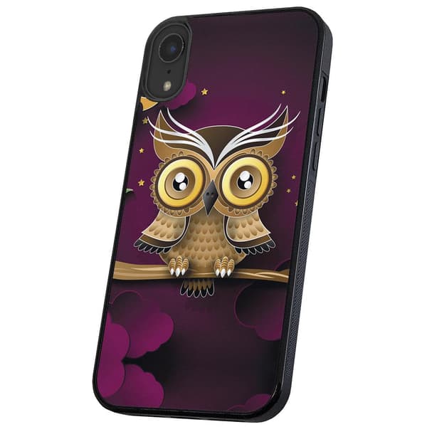 iPhone X/XS - Skal/Mobilskal Ljusbrun Uggla multifärg