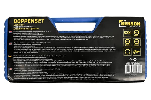 Hylsnyckelset 52 delar