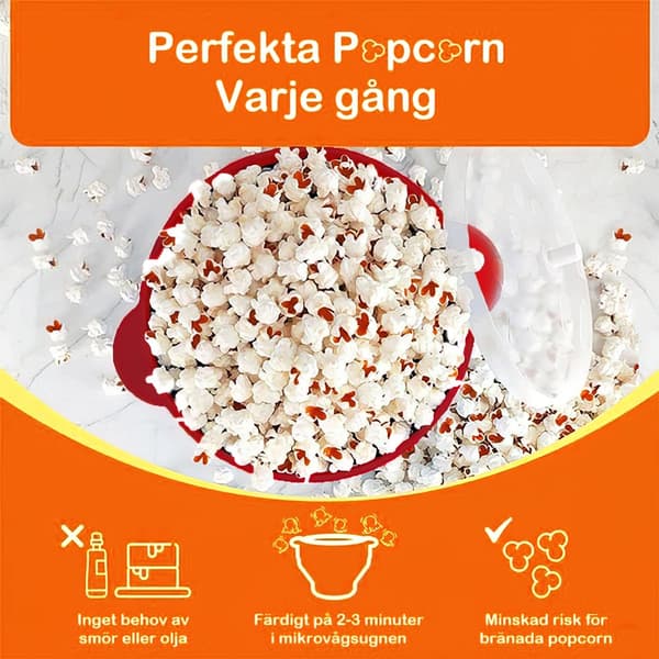 Popcorn-kone / Popcorn-kulho - Tee popcornia mikroaaltouunissa