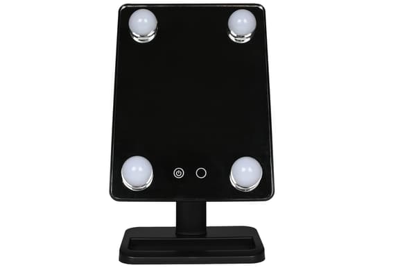 Sminkspegel 4 LED svart