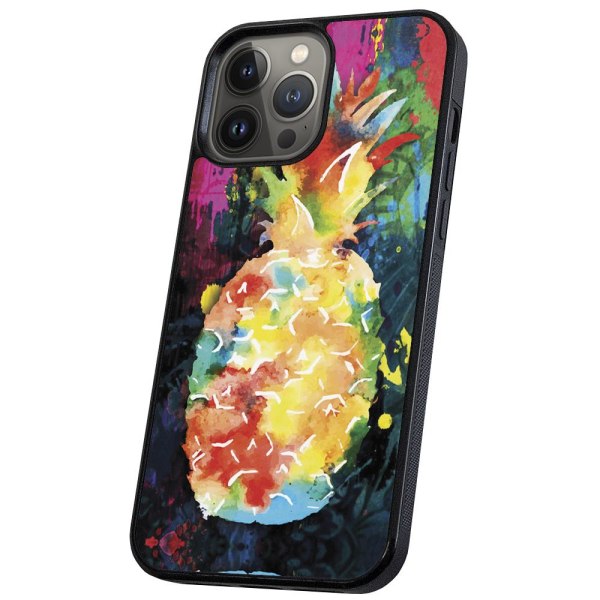 iPhone 13 Pro - Skal/Mobilskal Regnbåg Ananas multifärg