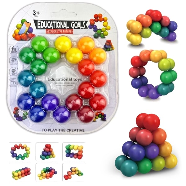 Fidget Bollar för Barn - Skapa olika former Multicolor