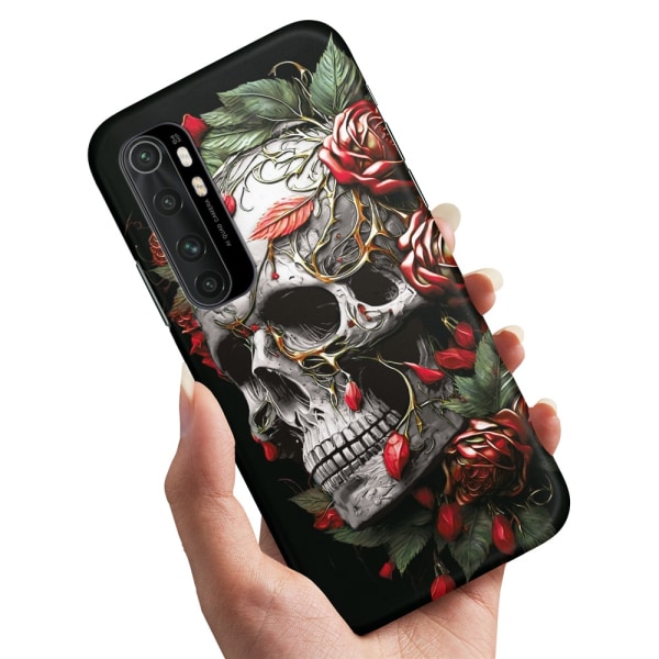 Xiaomi Mi Note 10 Lite - Cover/Mobilcover Skull Roses