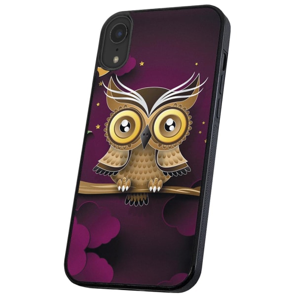 iPhone XR - Kuoret/Suojakuori Vaaleanruskea Pöllö Multicolor