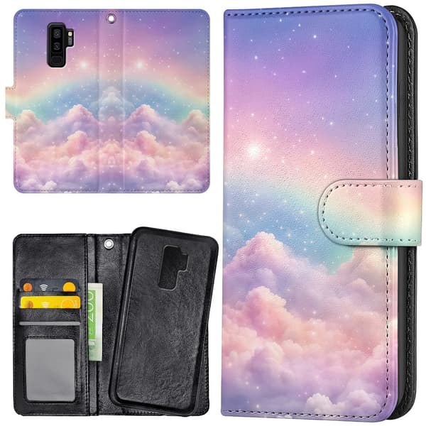 Samsung Galaxy S9 Plus - Plånboksfodral/Skal Rainbow Clouds