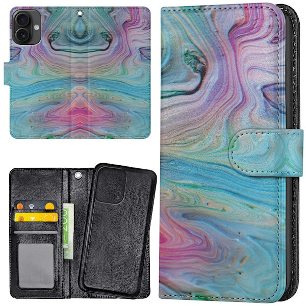 iPhone 16 Plus - Plånboksfodral/Skal Målarfärg Mönster
