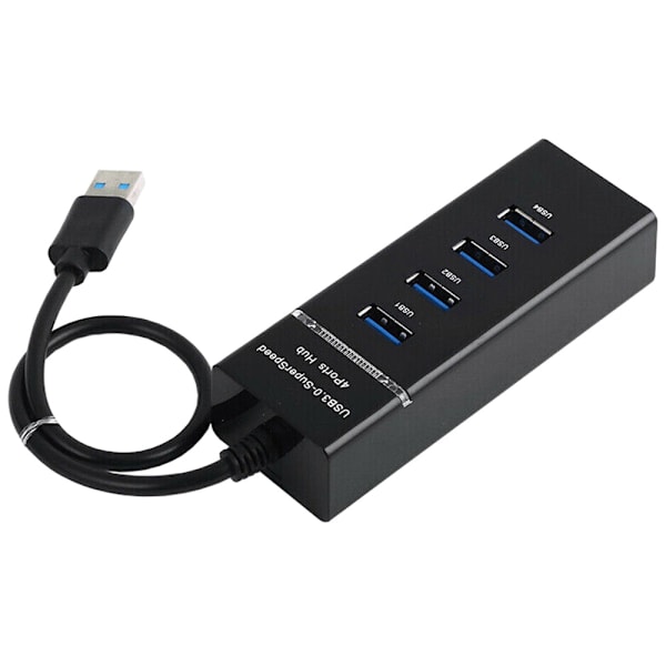 USB 3.0-Hubb - 4-Portar Black