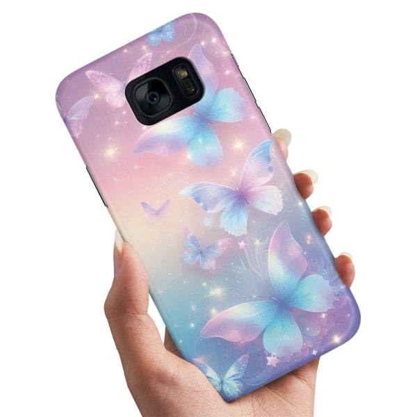 Samsung Galaxy S6 Edge - Deksel/Mobildeksel Butterflies