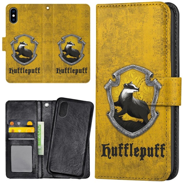 iPhone X/XS - Plånboksfodral/Skal Harry Potter Hufflepuff