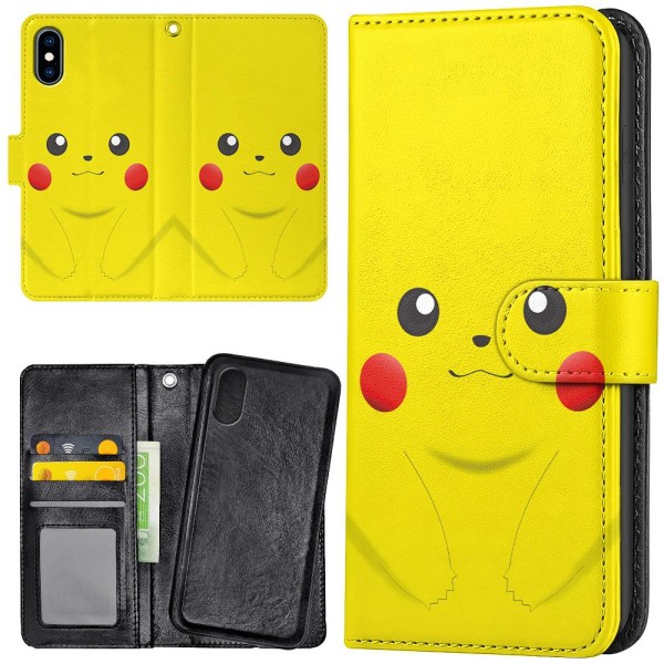 iPhone XS Max - Plånboksfodral/Skal Pikachu / Pokemon