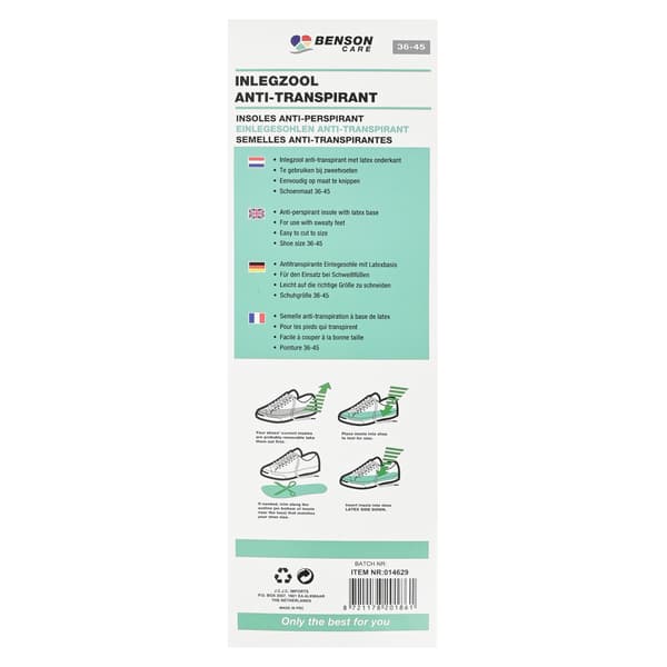 Sulkainlägg antiperspirant 36-45