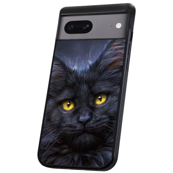 Google Pixel 7 - Skal/Mobilskal Svart Katt