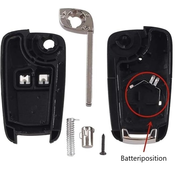 Nøkkelskall / Alarmfob for Buick, Opel & Chevrolet - 2 knapper