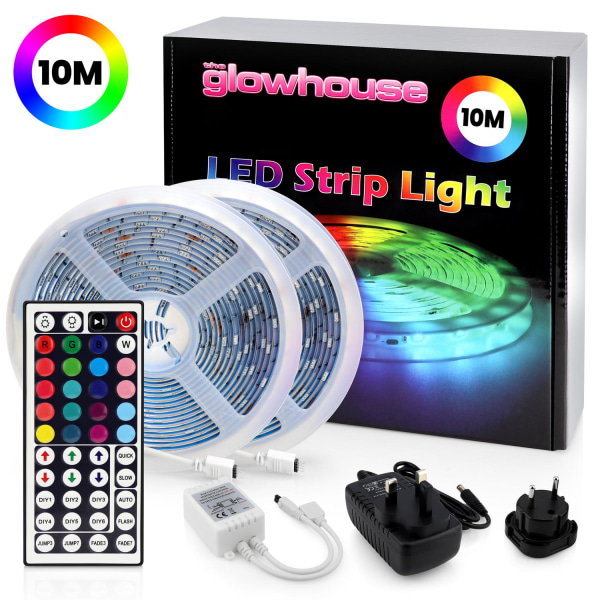 LED-Strip Lys med RGB / Lyssløyfe / LED stripe - 10 meter Multicolor 0b58 |  Multicolor | 790 | Fyndiq