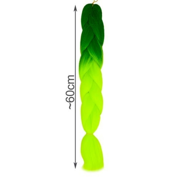 Jumbo Braid / Löshår Hårfläta - 60 cm Lime green