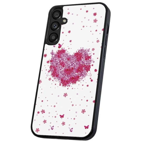 Samsung Galaxy A54 - Cover/Mobilcover Blomsterhjerte