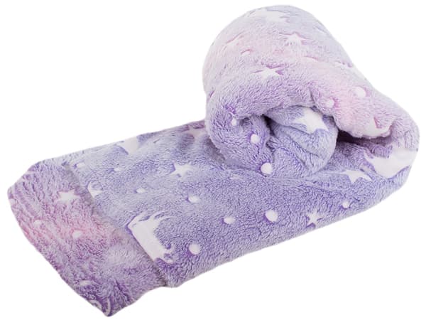 Teppe med Selvlysende Stjerner - 150x200cm Purple