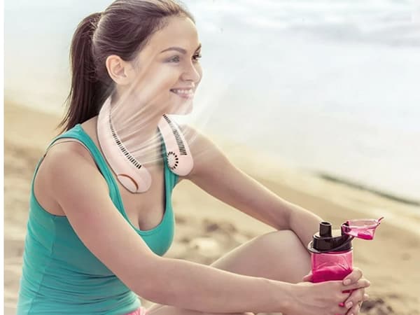 Halsblæser – Bærbar handsfree blæser Pink