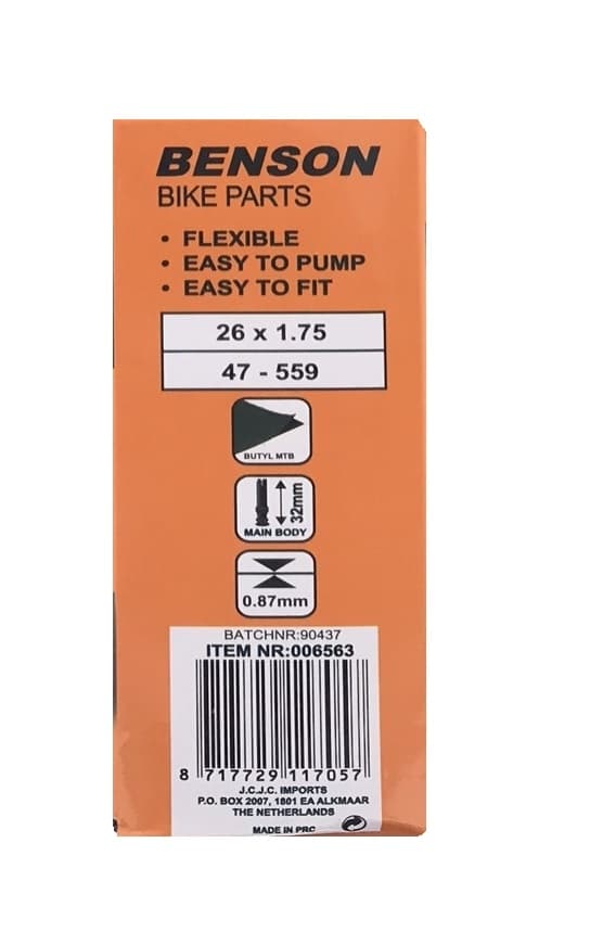 Cykelslang 26 x 1.75 butyl