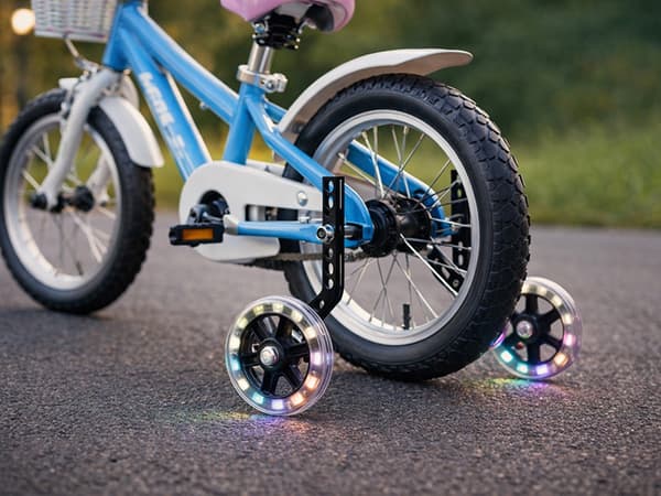 Stödhjul cykel LED 12-16 tum