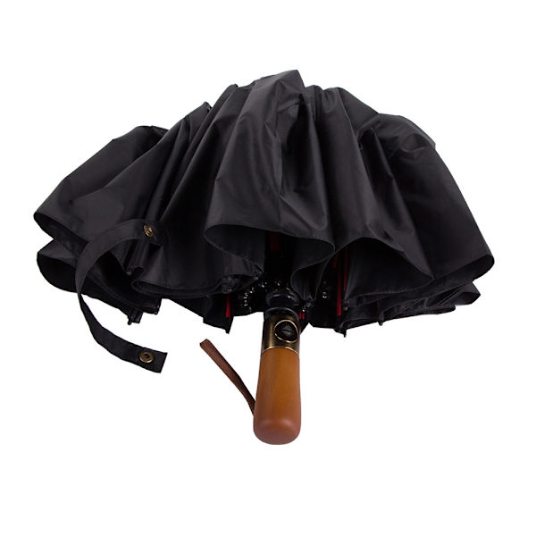 Paraply fällbart paraply automatisk svart unisex elegant stor anständig