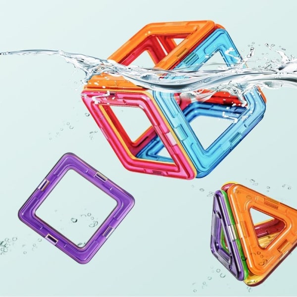 Magnetic Tiles - 40 Deler Magnetiske Klosser - Bygg Magneter Multicolor