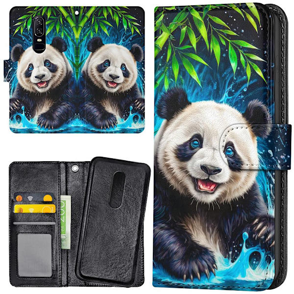 OnePlus 7 - Plånboksfodral/Skal Panda