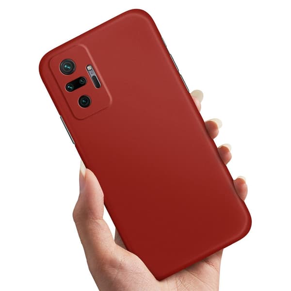 Deksel / Mobildeksel til Xiaomi Redmi Note 10 Pro - Mørkrød
