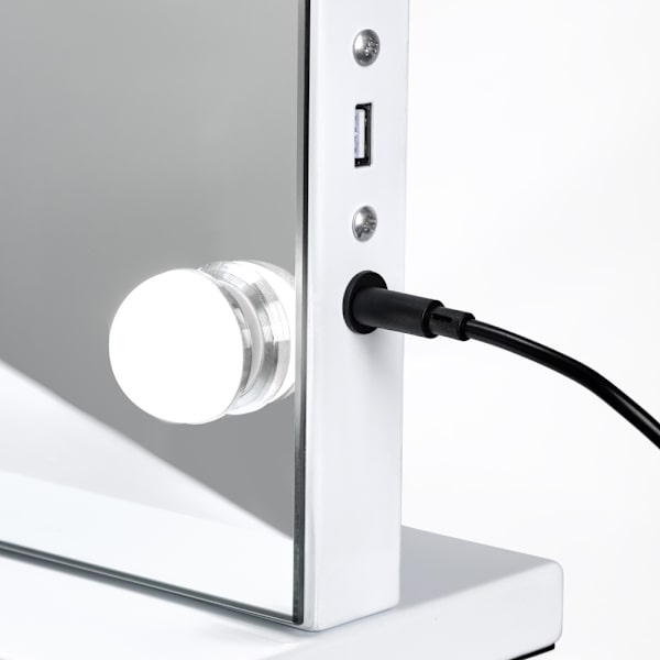 Meikkipeili LED & Kaiutin / Hollywood-peili - 80x60cm White